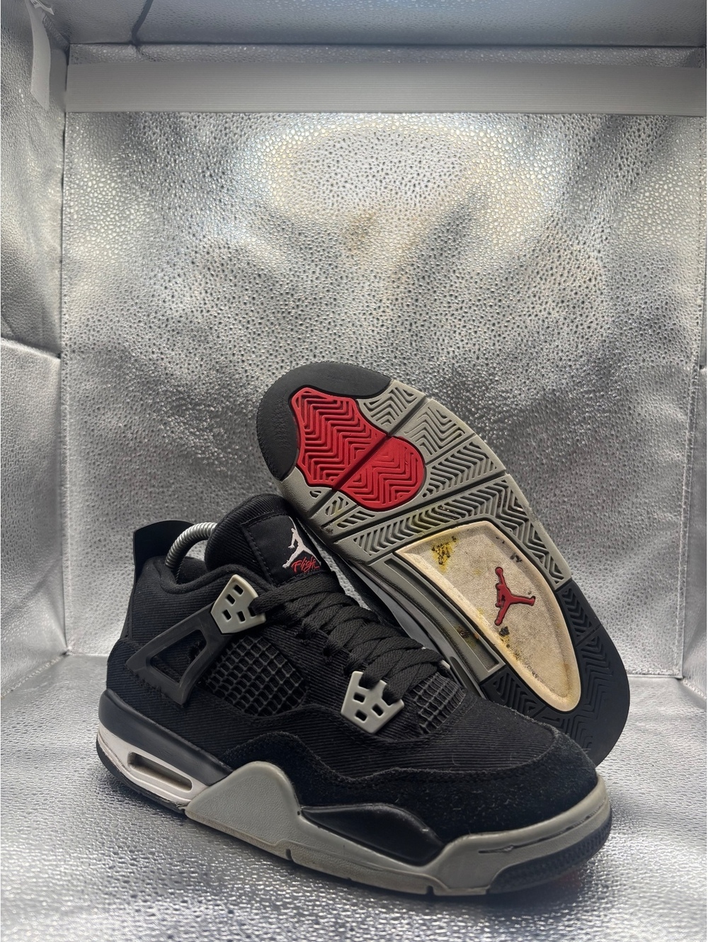 Air Jordan 4 black canvas